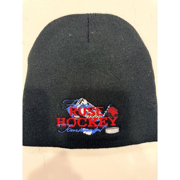 Rose Hockey Other - Rose Hockey Tournament‎ MVP Beanie Hat Mens Black Knit Winter Cap Embroidered